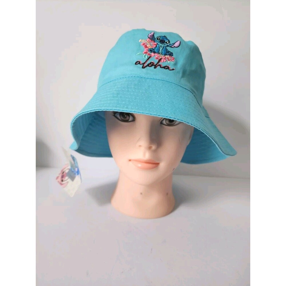 Disney Aloha 100 Anniversary Lilo & Stitch Bucket Hat Blue Adult NWT OS Primark